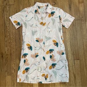 Rachel Zoe Linen Button Down Dress, Size Small